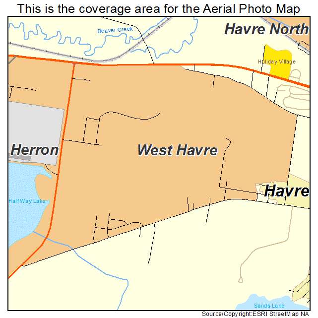 West Havre, MT location map 