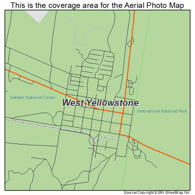 West Yellowstone, MT location map 