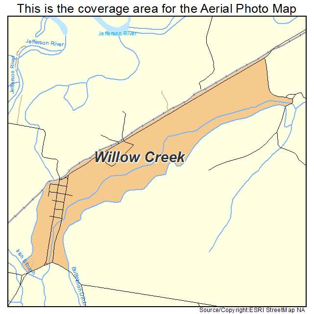 Willow Creek, MT location map 