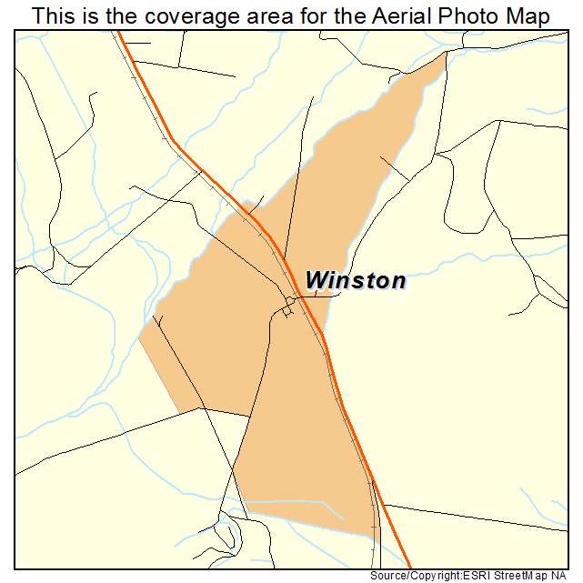 Winston, MT location map 