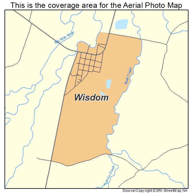 Wisdom, MT location map 