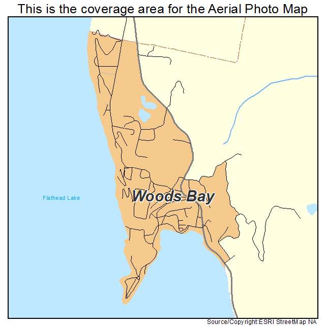 Woods Bay, MT location map 