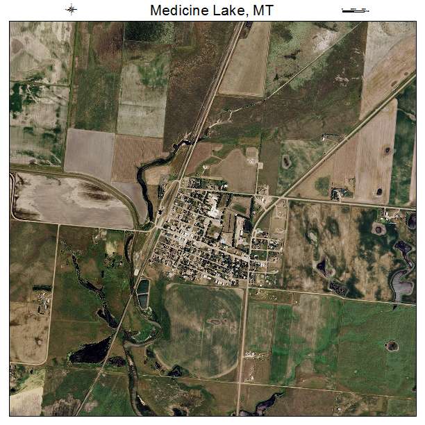 Medicine Lake, MT air photo map