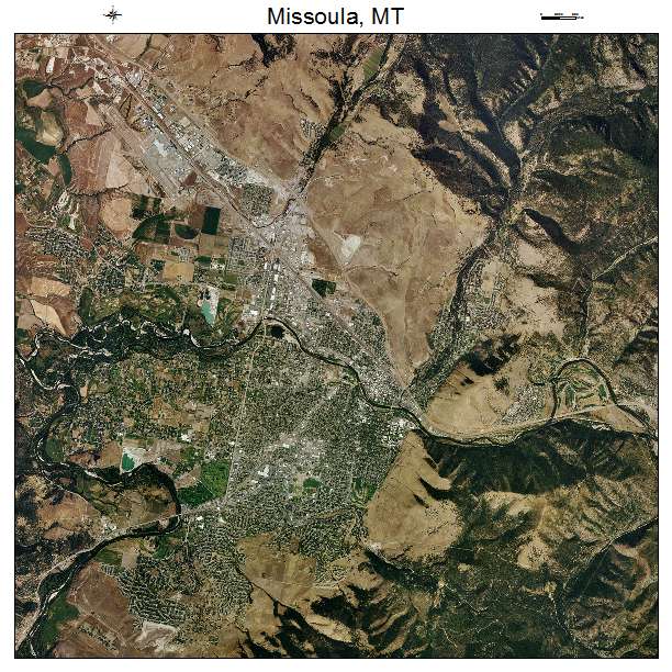 Missoula, MT air photo map
