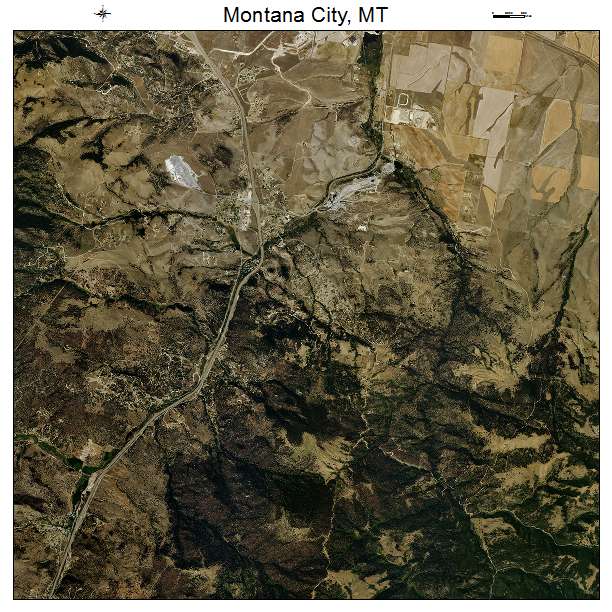 Montana City, MT air photo map