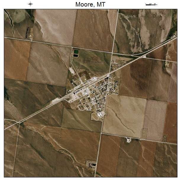 Moore, MT air photo map