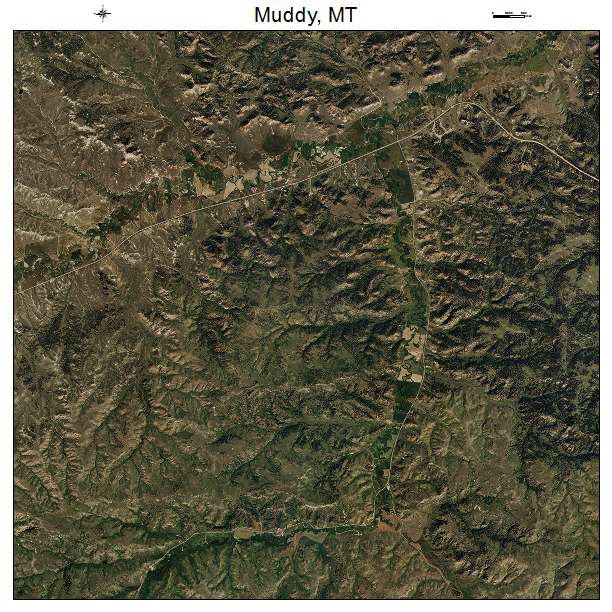 Muddy, MT air photo map
