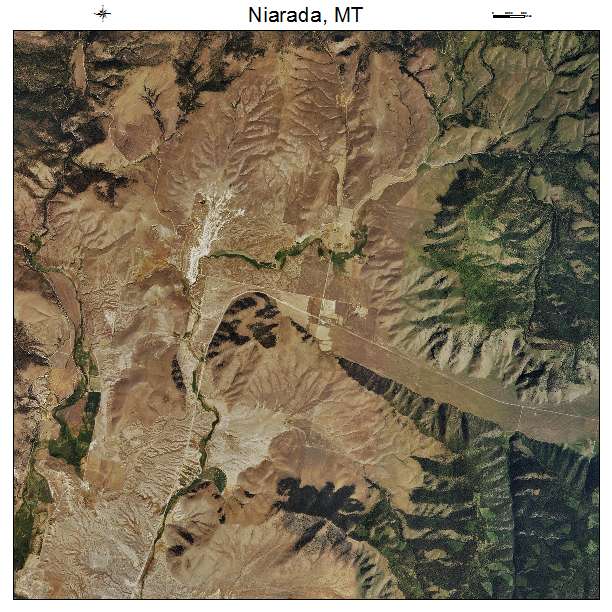 Niarada, MT air photo map