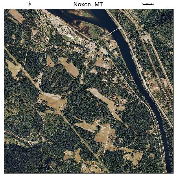 Noxon, MT air photo map