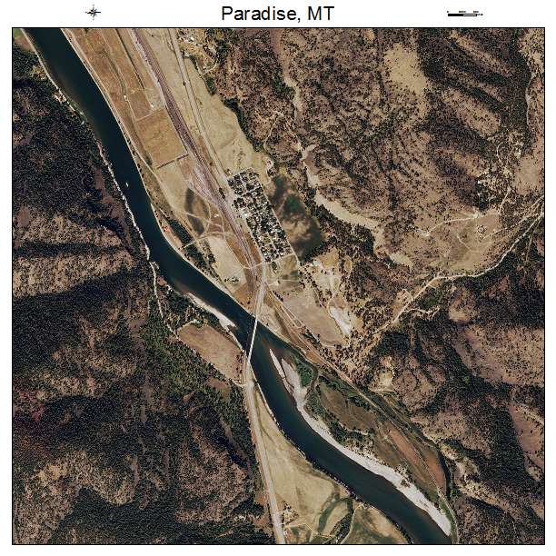 Paradise, MT air photo map