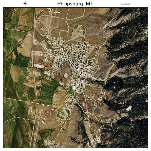 Philipsburg, MT air photo map
