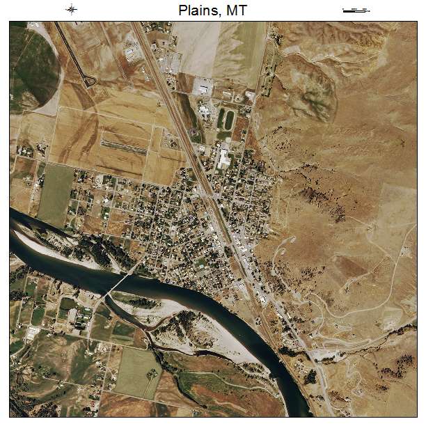 Plains, MT air photo map