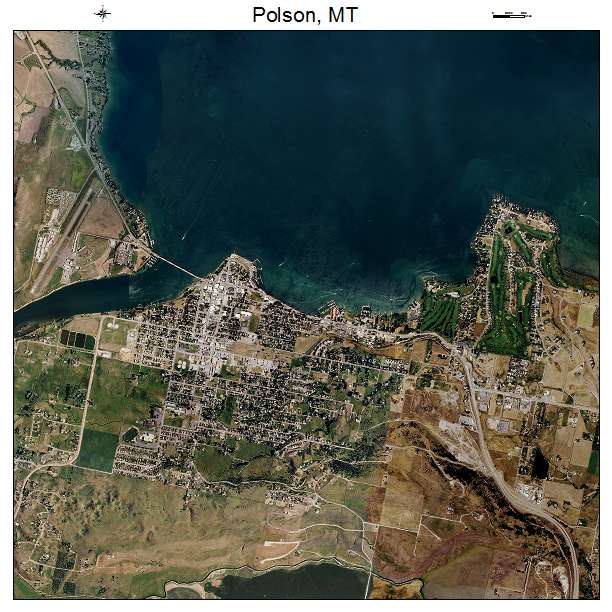 Polson, MT air photo map