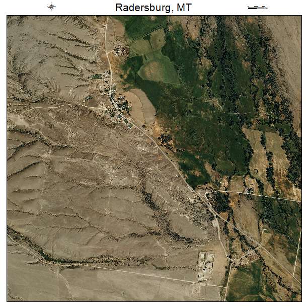 Radersburg, MT air photo map