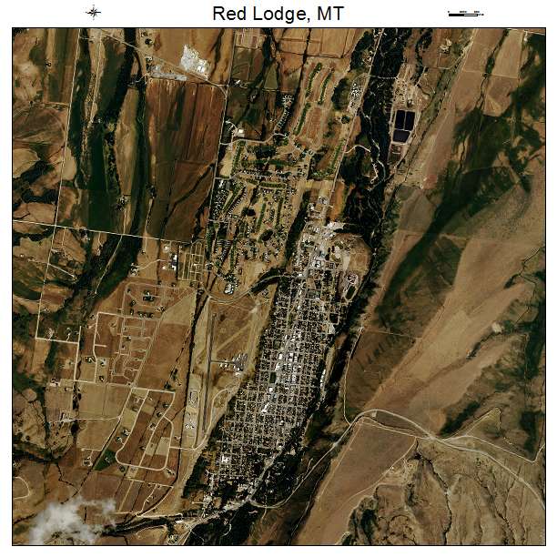 Red Lodge, MT air photo map