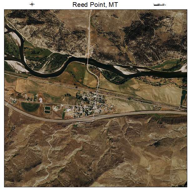 Reed Point, MT air photo map