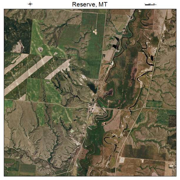Reserve, MT air photo map