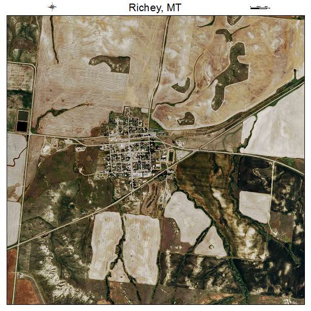 Richey, MT air photo map
