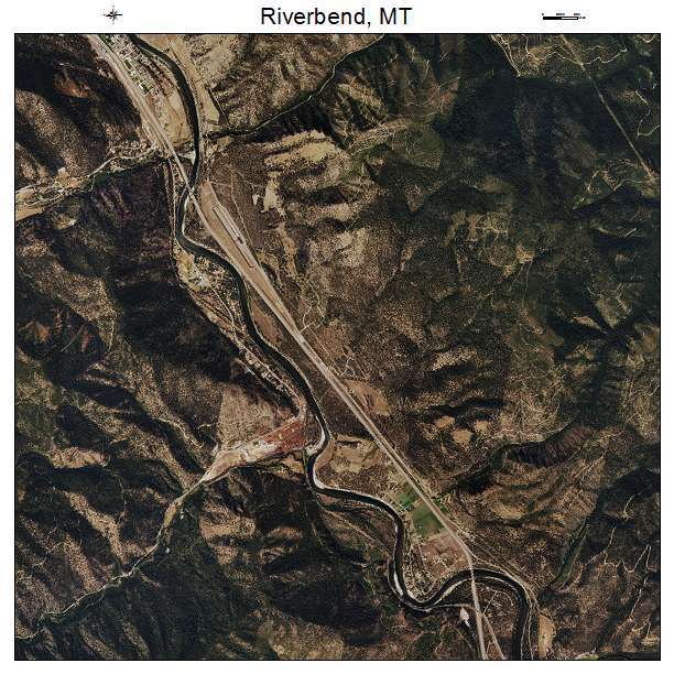 Riverbend, MT air photo map