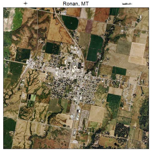 Ronan, MT air photo map