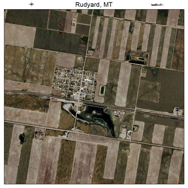 Rudyard, MT air photo map