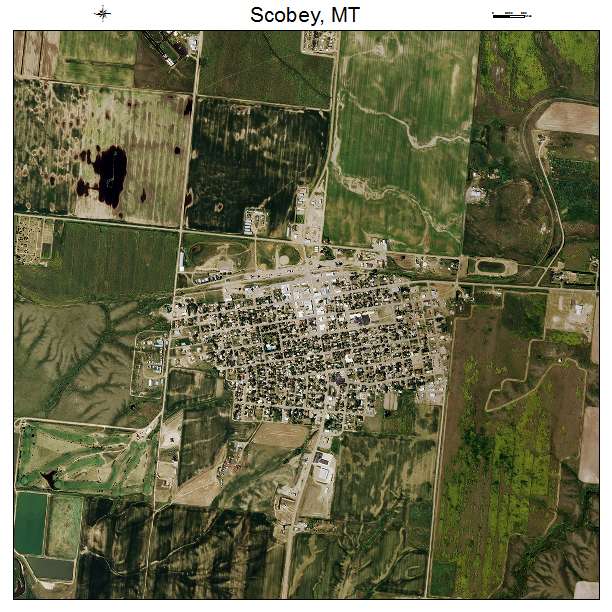 Scobey, MT air photo map