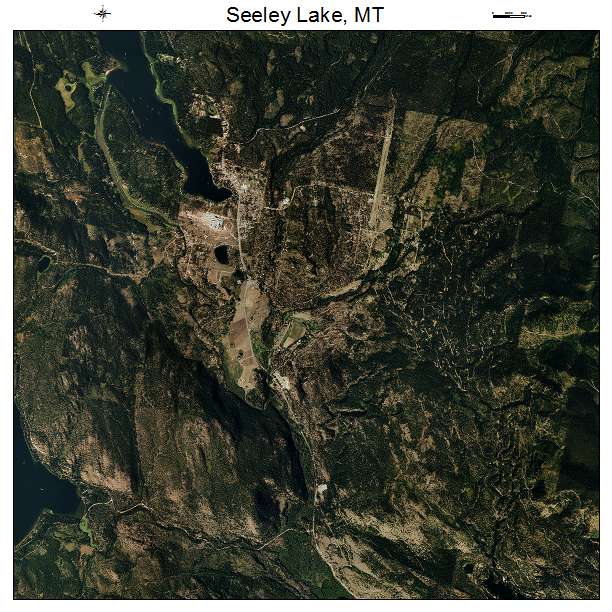 Seeley Lake, MT air photo map