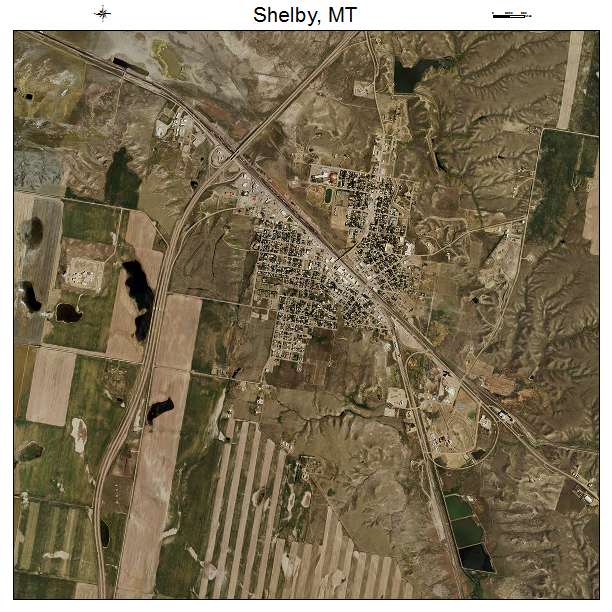 Shelby, MT air photo map