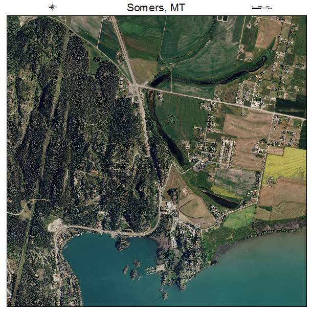 Somers, MT air photo map