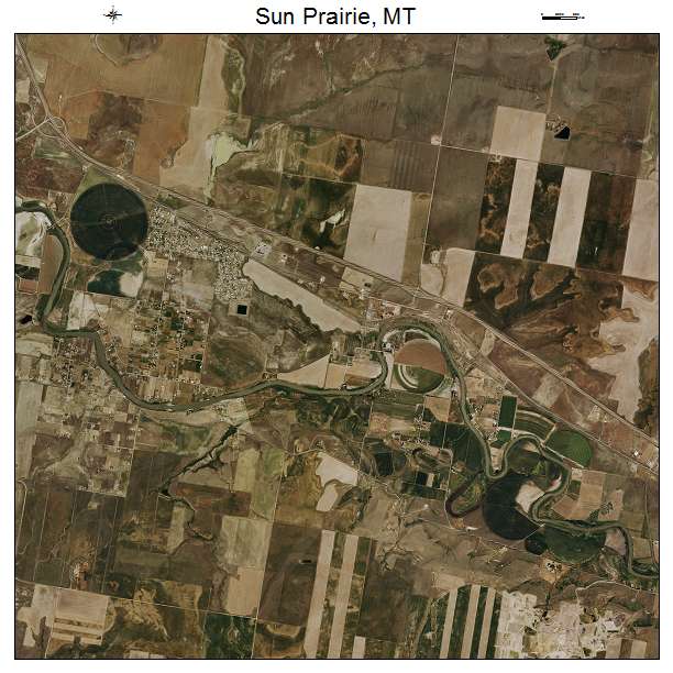 Sun Prairie, MT air photo map