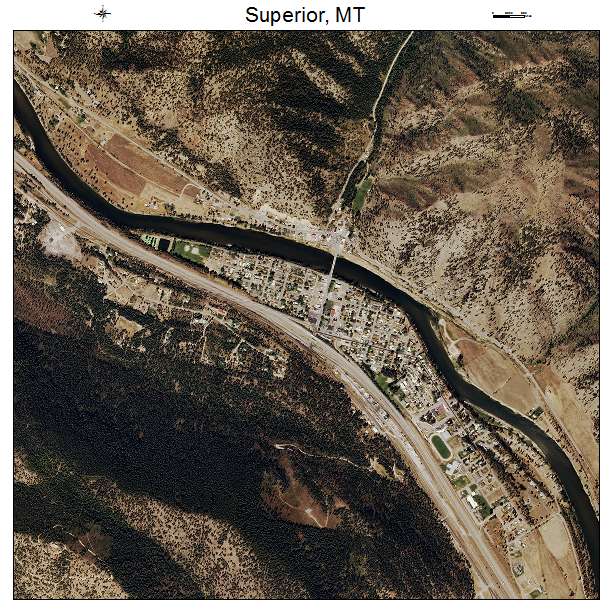 Superior, MT air photo map