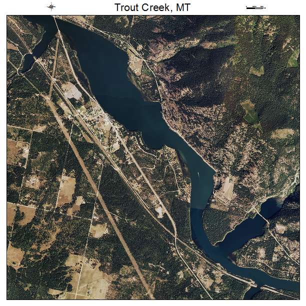 Trout Creek, MT air photo map