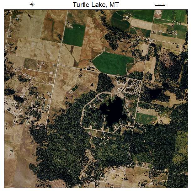 Turtle Lake, MT air photo map