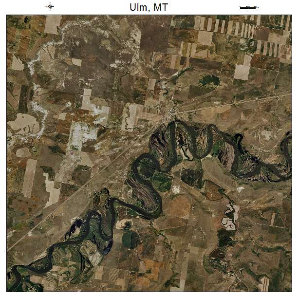 Ulm, MT air photo map