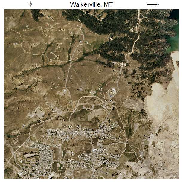 Walkerville, MT air photo map