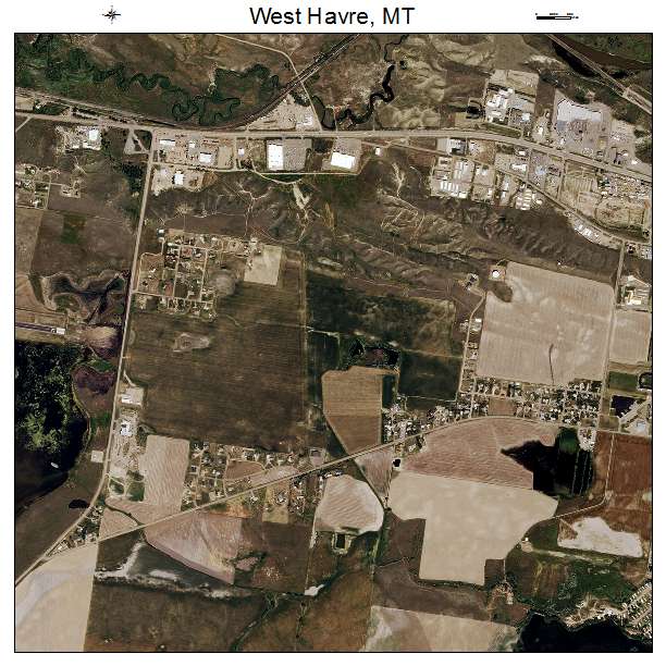 West Havre, MT air photo map