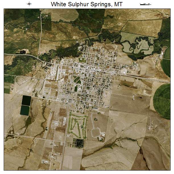 White Sulphur Springs, MT air photo map