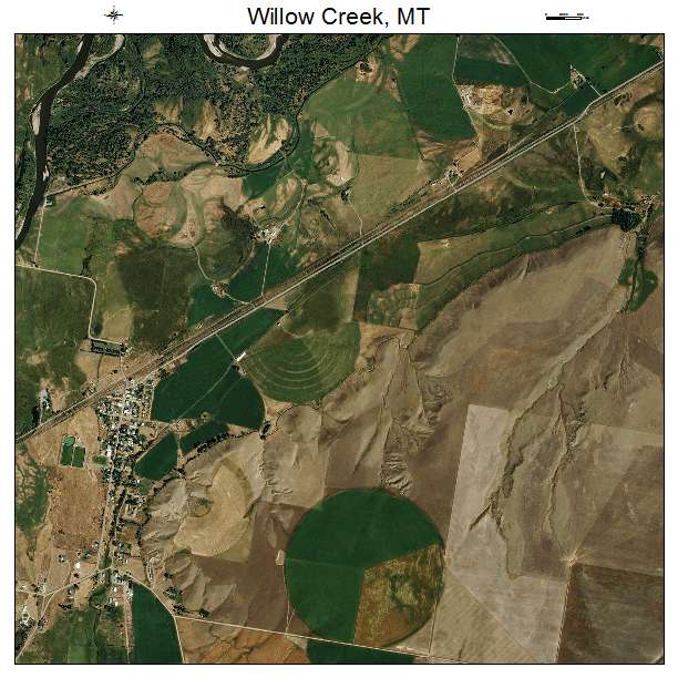 Willow Creek, MT air photo map