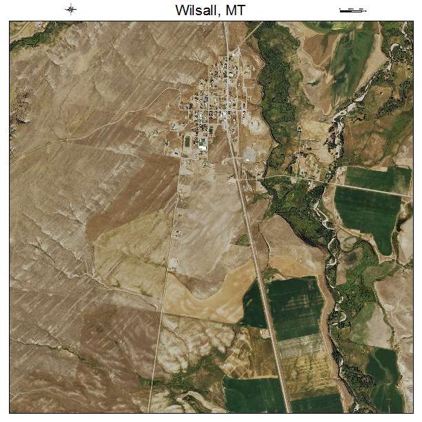 Wilsall, MT air photo map