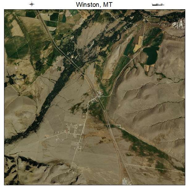 Winston, MT air photo map