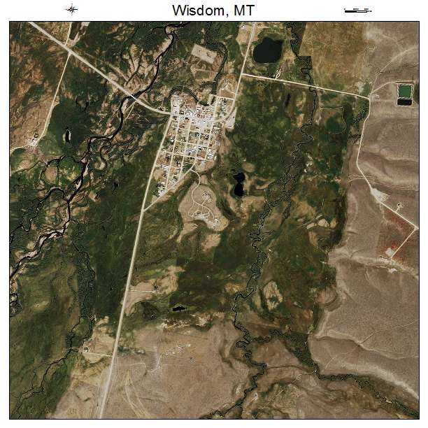 Wisdom, MT air photo map