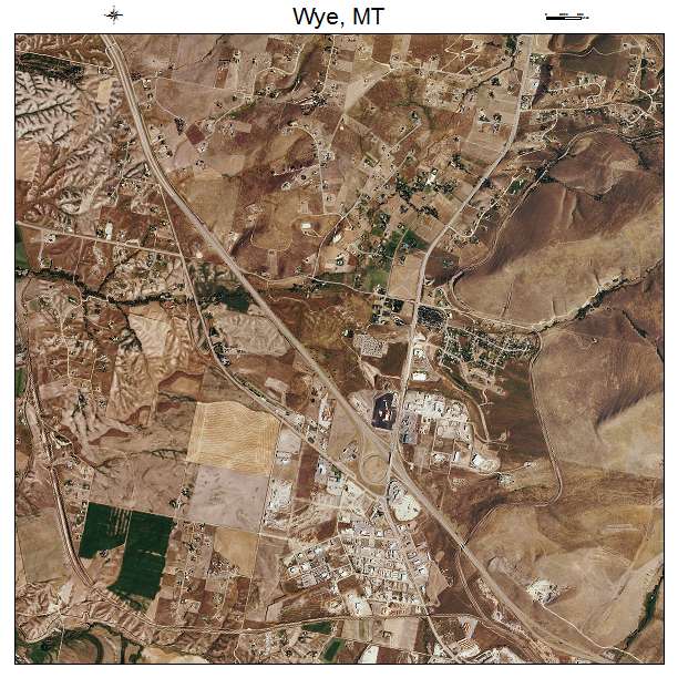 Wye, MT air photo map