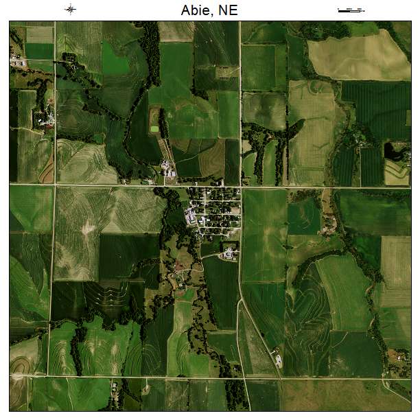 Abie, NE air photo map