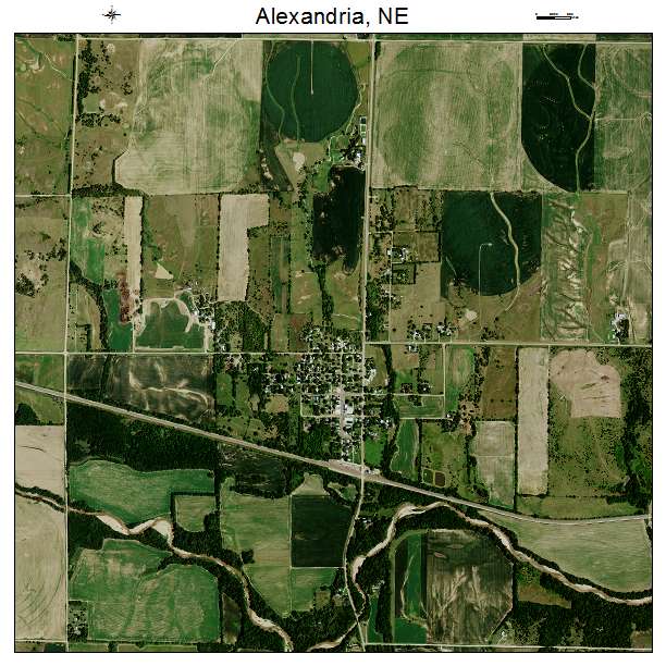 Alexandria, NE air photo map