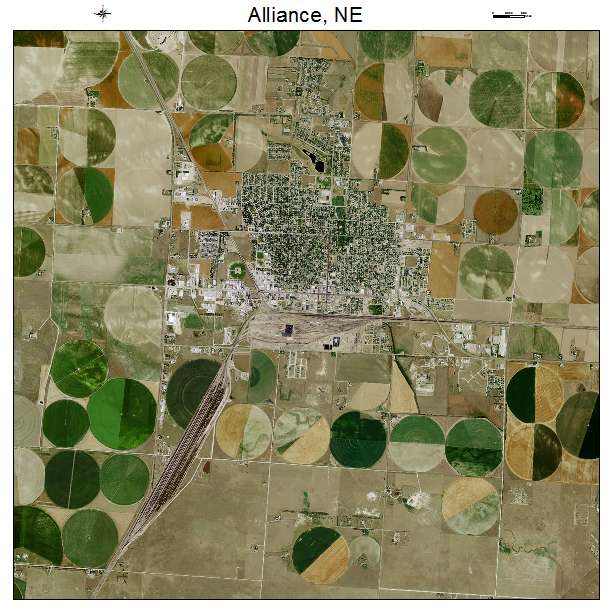 Alliance, NE air photo map