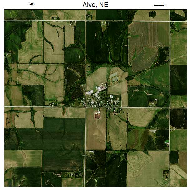 Alvo, NE air photo map