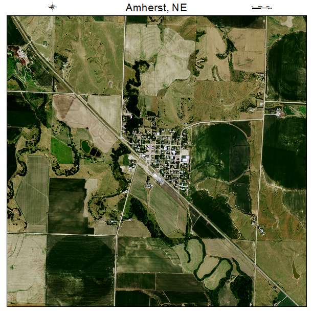 Amherst, NE air photo map