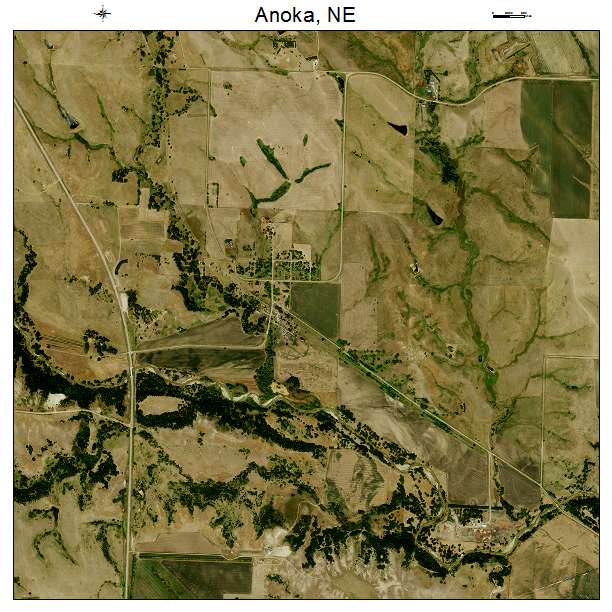 Anoka, NE air photo map