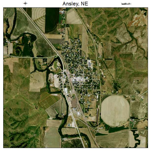 Ansley, NE air photo map