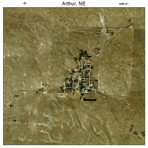 Arthur, NE air photo map